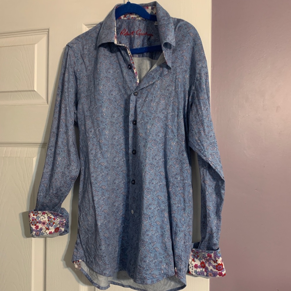 Boys Robert Graham button down paisley print